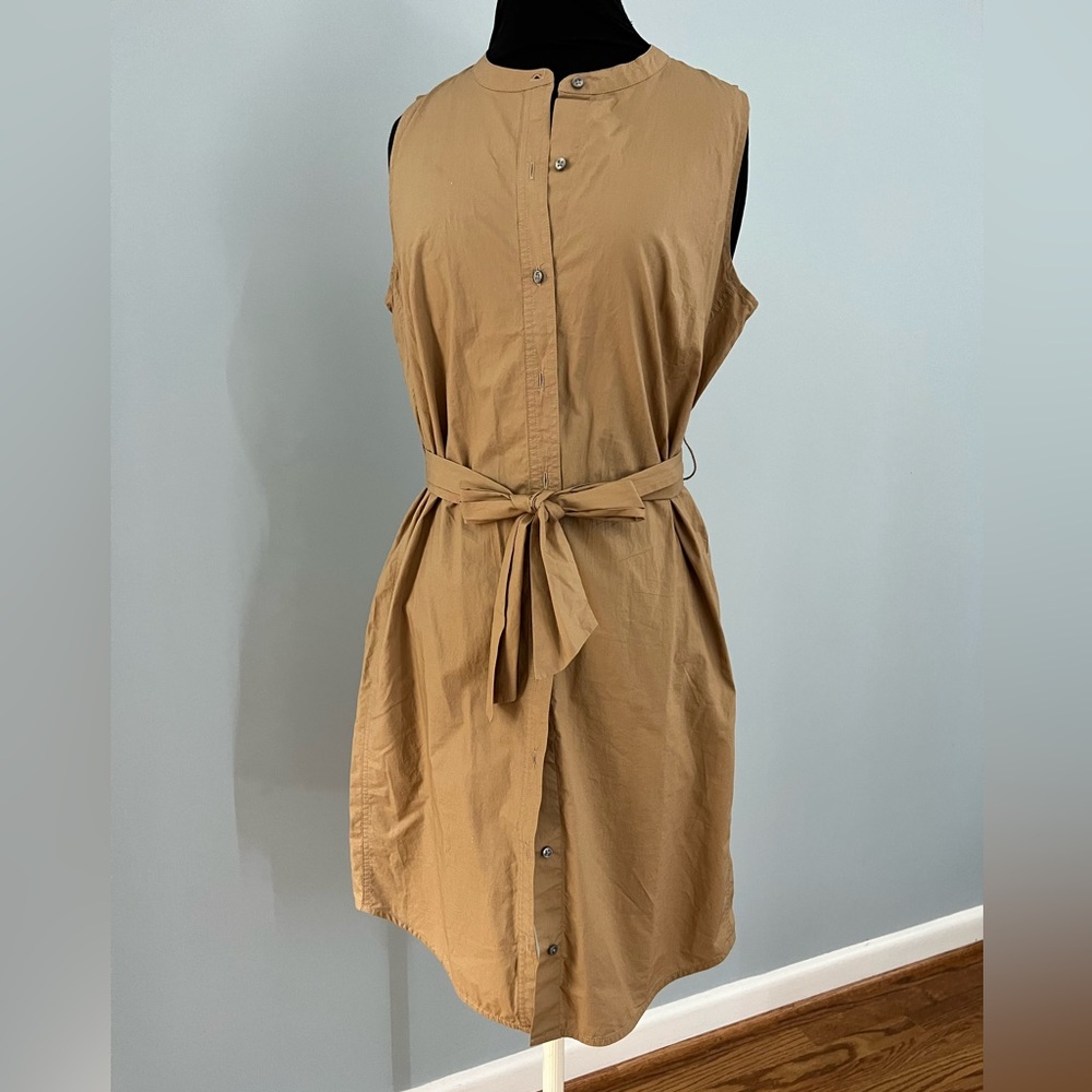 NEW JCrew Collection Button Down Tie Front Tank Dress
